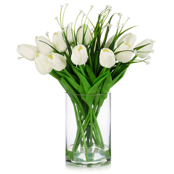 Primrue Tulip Floral Arrangements In Vase Wayfair